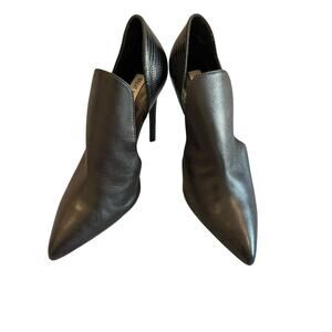 Steve Madden Black D’Orsay Pointed Toe Stiletto Pumps‎ Textured Heel [Size 9]
